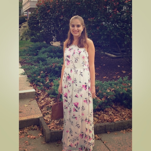 vero moda floral maxi dress